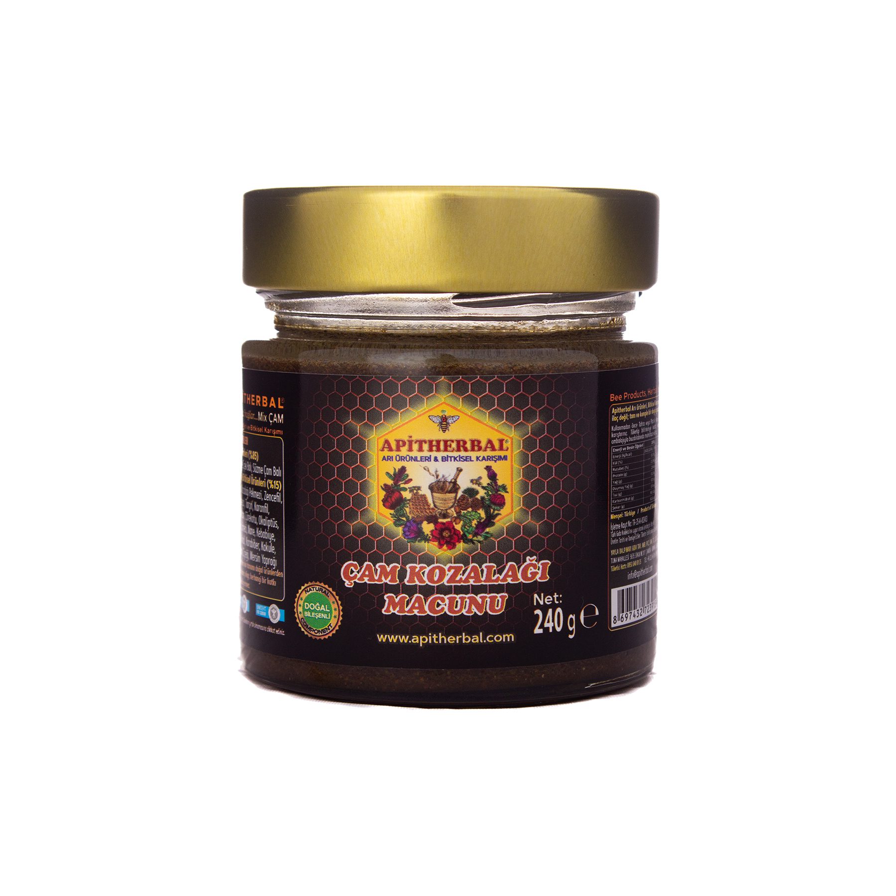 apitherbal cam kozalak macunu 240 gr 150